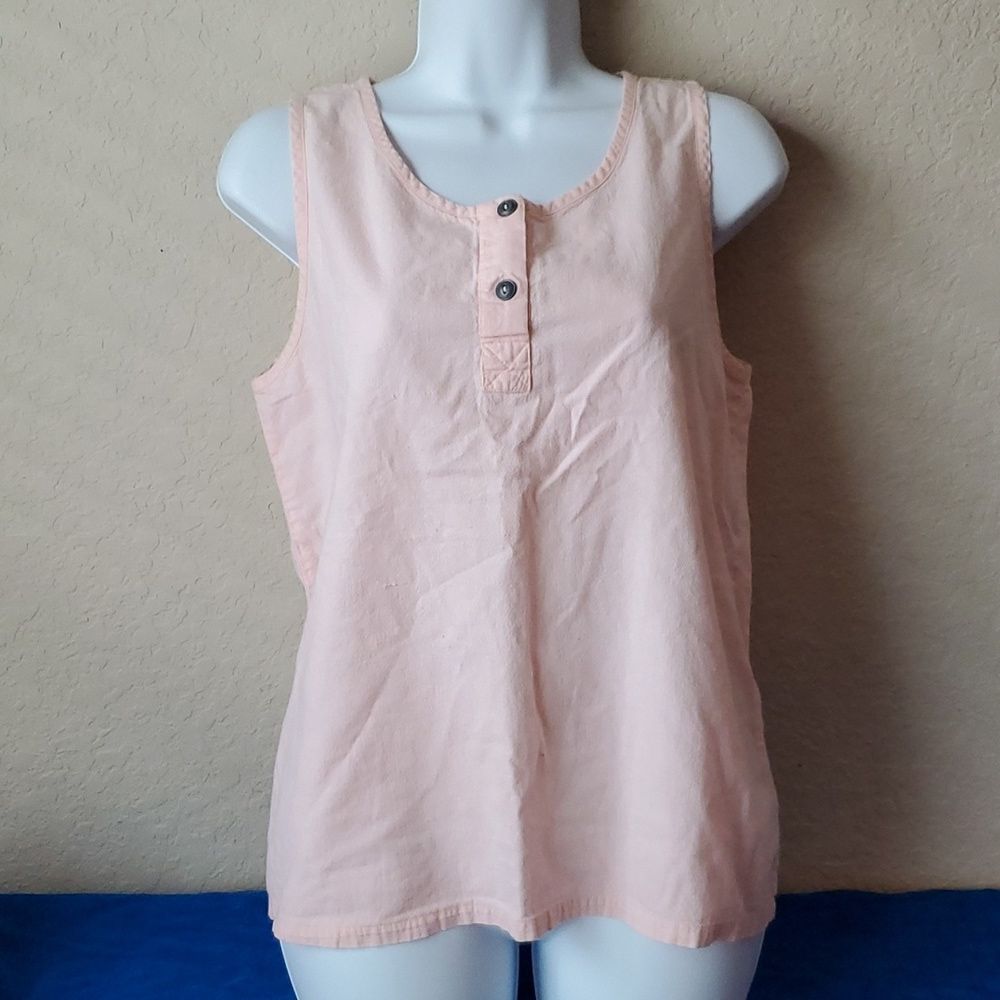 VTG Gin Tonic Pink Sleeveless Tank Top 100% Cotton Women’s Size Large Retro Y2K